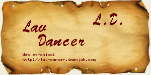 Lav Dancer vizit kartica
